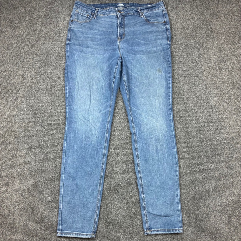 Old Navy Rockstar Super Skinny Womens Size 16 34x28 Jeans Blue Medium Wash